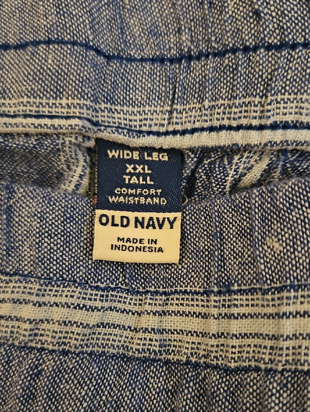 Old Navy Womens Plus Size Blue and White Striped Wide Leg Pants